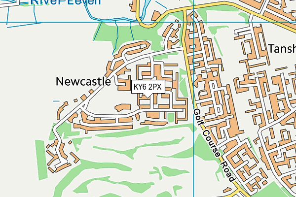 KY6 2PX map - OS VectorMap District (Ordnance Survey)