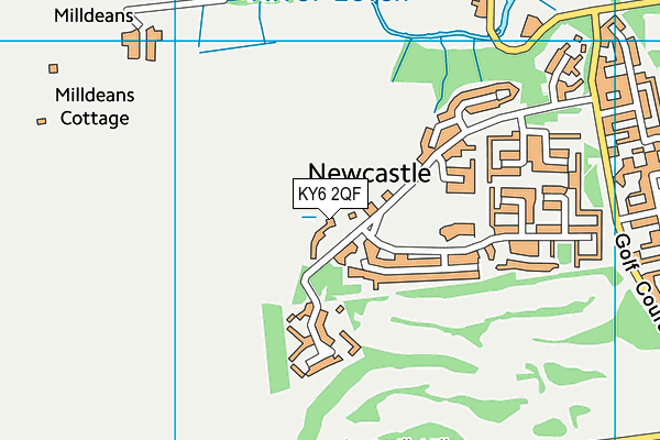 KY6 2QF map - OS VectorMap District (Ordnance Survey)