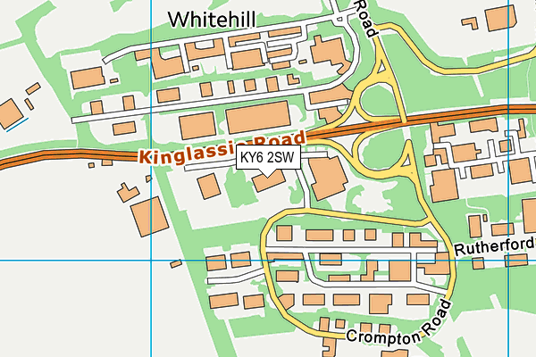 KY6 2SW map - OS VectorMap District (Ordnance Survey)
