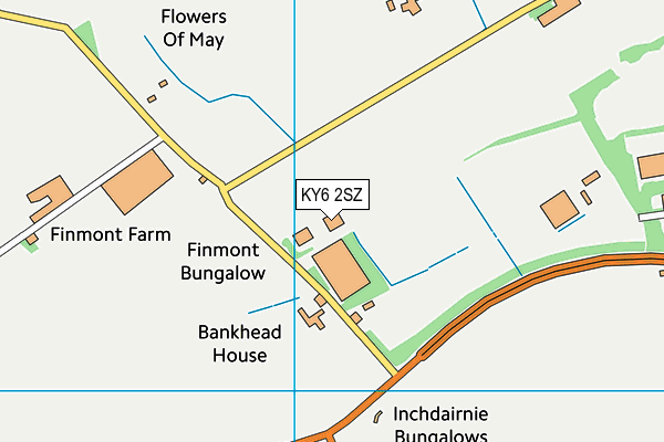 KY6 2SZ map - OS VectorMap District (Ordnance Survey)