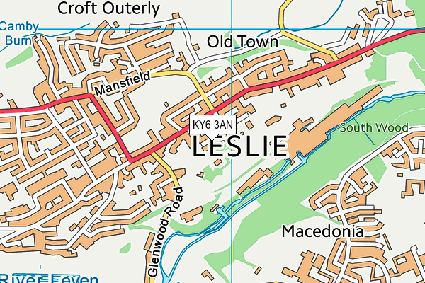 KY6 3AN map - OS VectorMap District (Ordnance Survey)