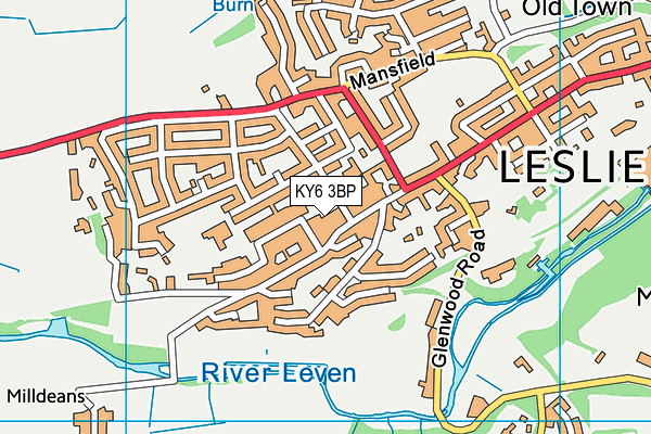 KY6 3BP map - OS VectorMap District (Ordnance Survey)