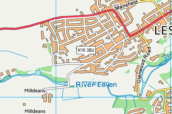 KY6 3BU map - OS VectorMap District (Ordnance Survey)