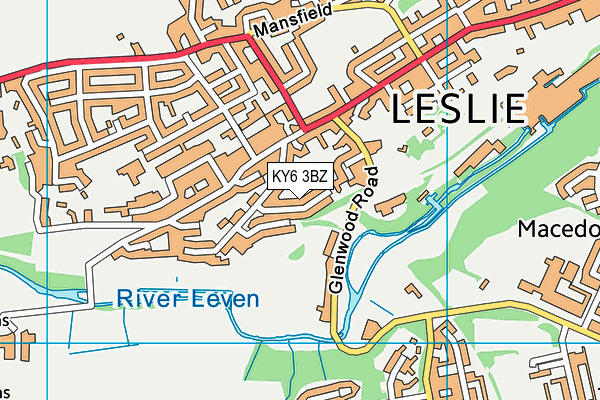 KY6 3BZ map - OS VectorMap District (Ordnance Survey)