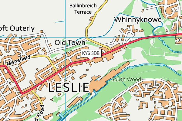 KY6 3DB map - OS VectorMap District (Ordnance Survey)