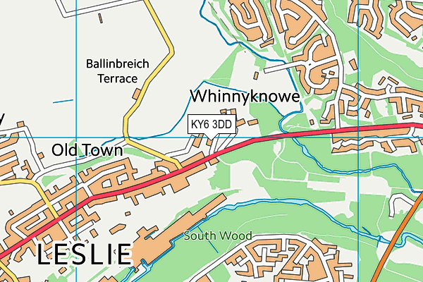 KY6 3DD map - OS VectorMap District (Ordnance Survey)