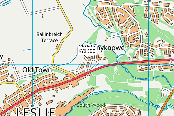 KY6 3DE map - OS VectorMap District (Ordnance Survey)