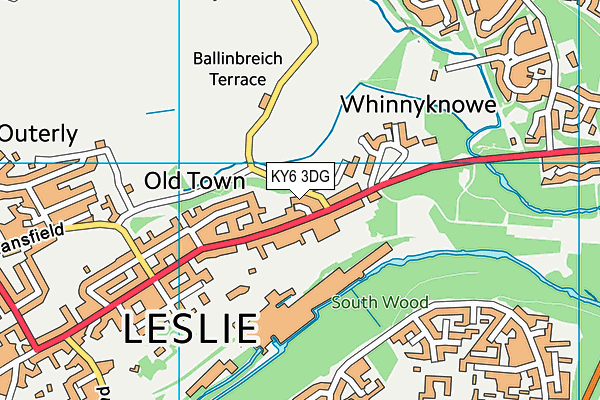 KY6 3DG map - OS VectorMap District (Ordnance Survey)