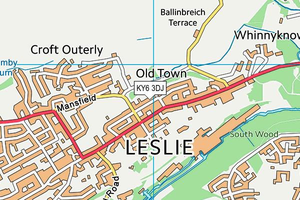 KY6 3DJ map - OS VectorMap District (Ordnance Survey)