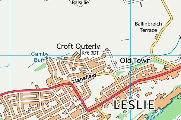 KY6 3DT map - OS VectorMap District (Ordnance Survey)