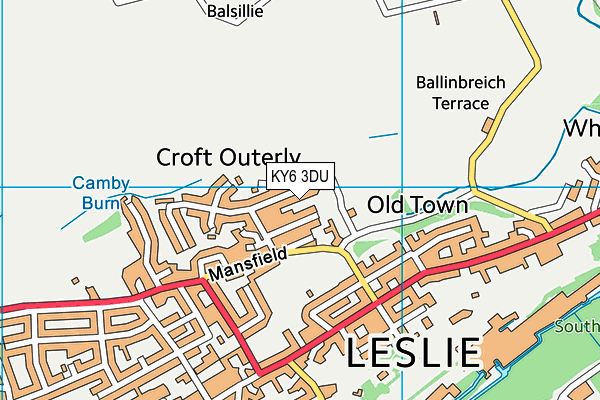 KY6 3DU map - OS VectorMap District (Ordnance Survey)