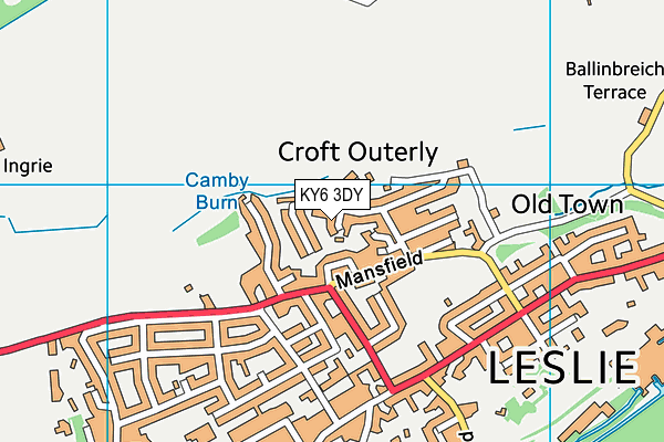 KY6 3DY map - OS VectorMap District (Ordnance Survey)