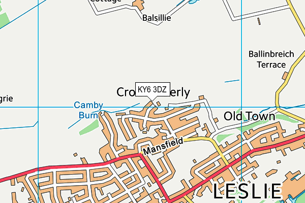 KY6 3DZ map - OS VectorMap District (Ordnance Survey)