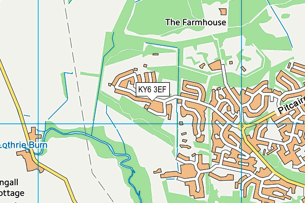 KY6 3EF map - OS VectorMap District (Ordnance Survey)