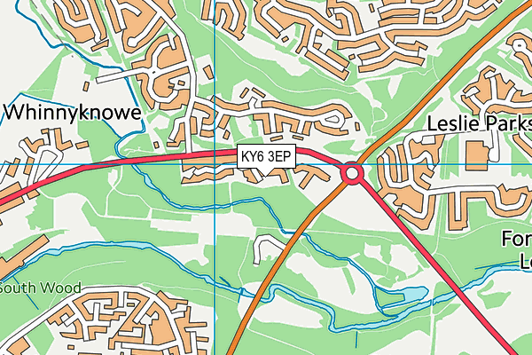 KY6 3EP map - OS VectorMap District (Ordnance Survey)