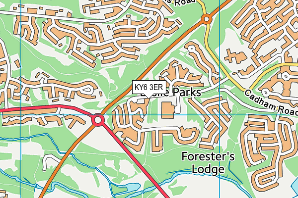 KY6 3ER map - OS VectorMap District (Ordnance Survey)