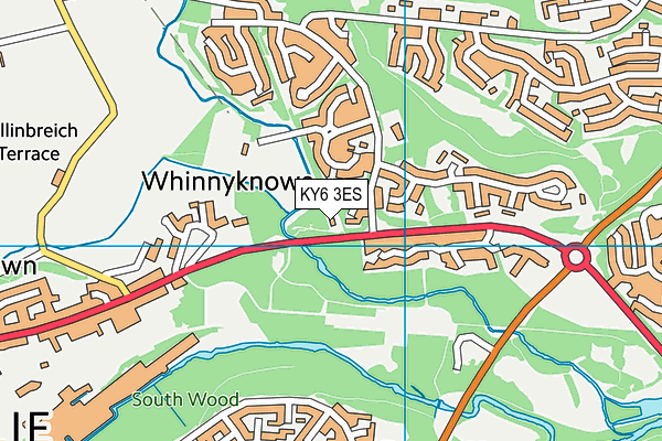 KY6 3ES map - OS VectorMap District (Ordnance Survey)