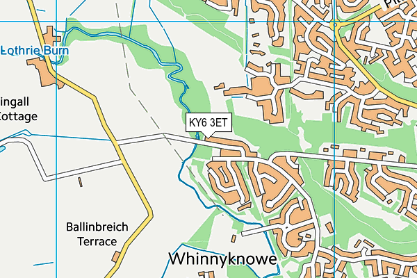 KY6 3ET map - OS VectorMap District (Ordnance Survey)