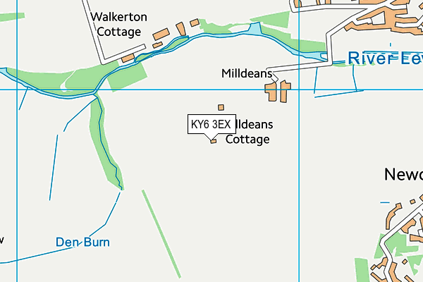 KY6 3EX map - OS VectorMap District (Ordnance Survey)