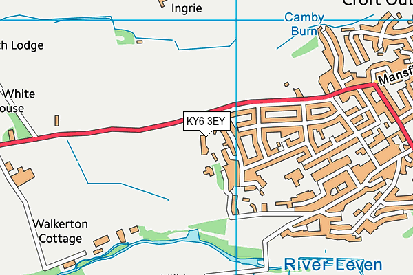 KY6 3EY map - OS VectorMap District (Ordnance Survey)