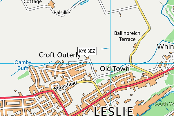 KY6 3EZ map - OS VectorMap District (Ordnance Survey)