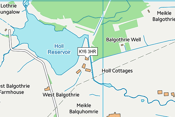 KY6 3HR map - OS VectorMap District (Ordnance Survey)