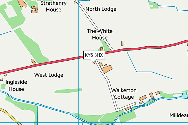 KY6 3HX map - OS VectorMap District (Ordnance Survey)