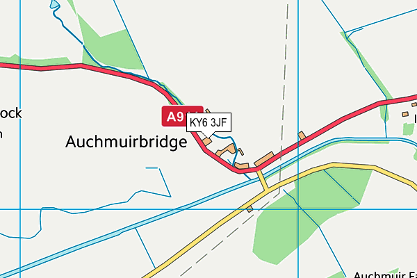 KY6 3JF map - OS VectorMap District (Ordnance Survey)