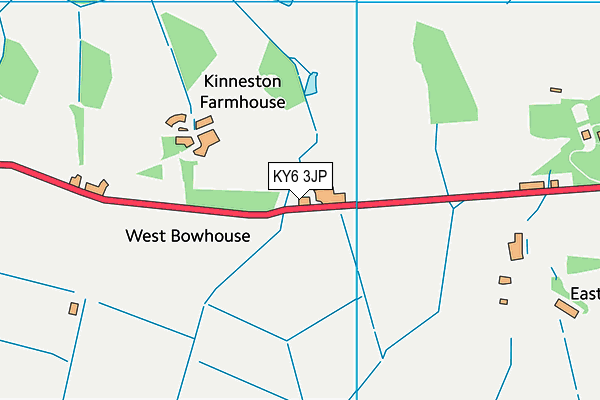 KY6 3JP map - OS VectorMap District (Ordnance Survey)