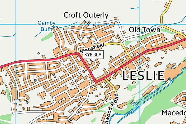 KY6 3LA map - OS VectorMap District (Ordnance Survey)