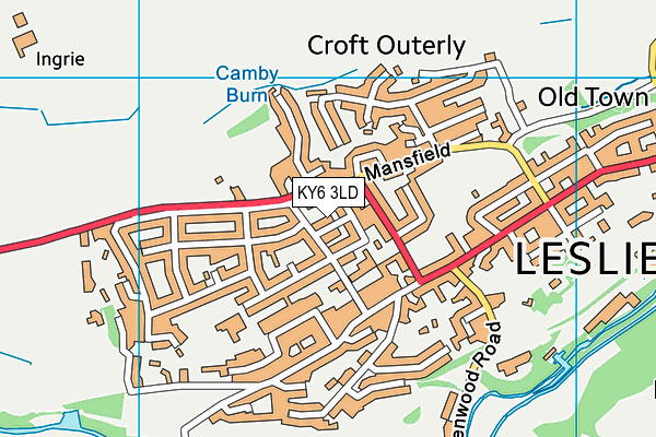 KY6 3LD map - OS VectorMap District (Ordnance Survey)