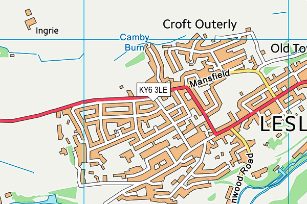 KY6 3LE map - OS VectorMap District (Ordnance Survey)