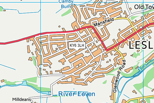 KY6 3LH map - OS VectorMap District (Ordnance Survey)