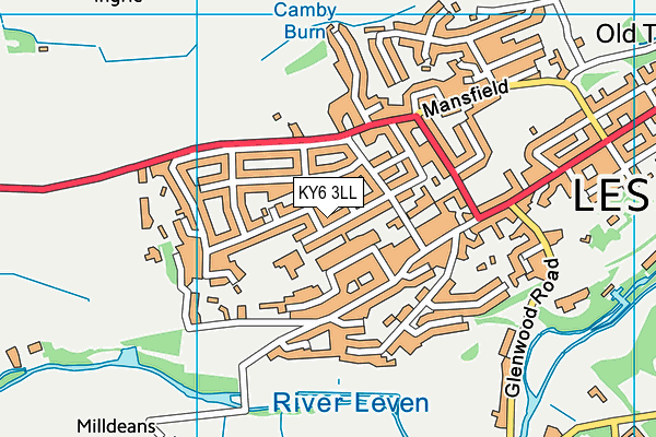 KY6 3LL map - OS VectorMap District (Ordnance Survey)