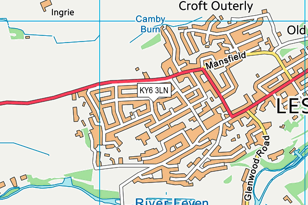 KY6 3LN map - OS VectorMap District (Ordnance Survey)