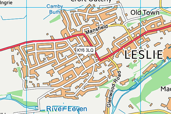 KY6 3LQ map - OS VectorMap District (Ordnance Survey)