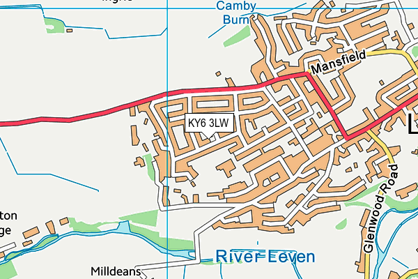 KY6 3LW map - OS VectorMap District (Ordnance Survey)