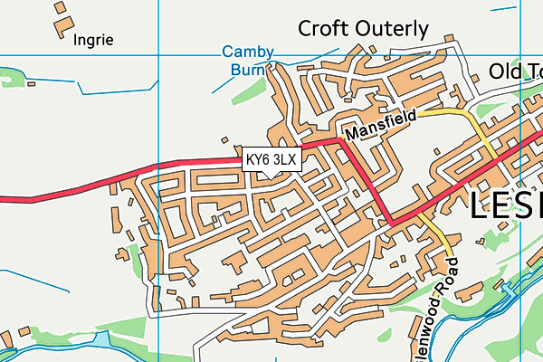 KY6 3LX map - OS VectorMap District (Ordnance Survey)