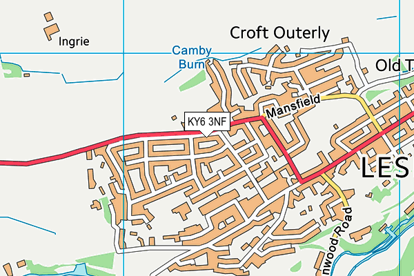 KY6 3NF map - OS VectorMap District (Ordnance Survey)