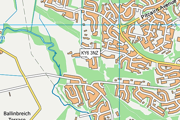 KY6 3NZ map - OS VectorMap District (Ordnance Survey)