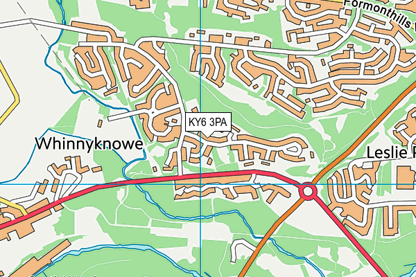 KY6 3PA map - OS VectorMap District (Ordnance Survey)