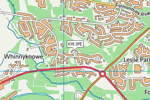 KY6 3PE map - OS VectorMap District (Ordnance Survey)