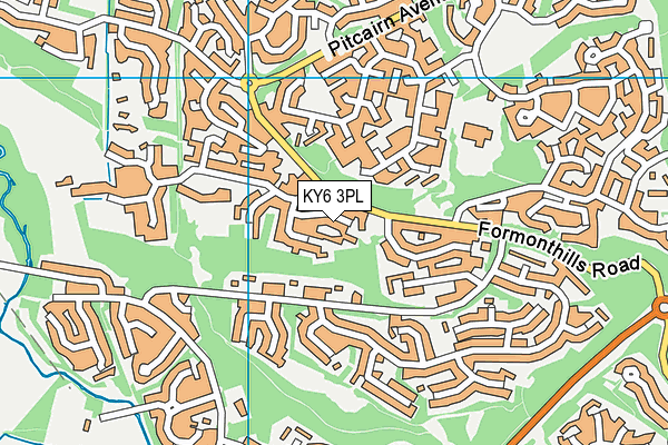 KY6 3PL map - OS VectorMap District (Ordnance Survey)