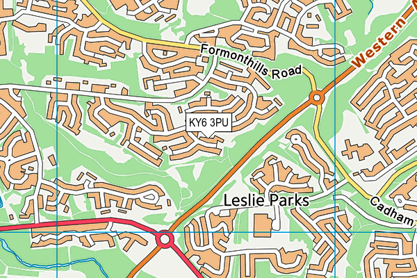 KY6 3PU map - OS VectorMap District (Ordnance Survey)