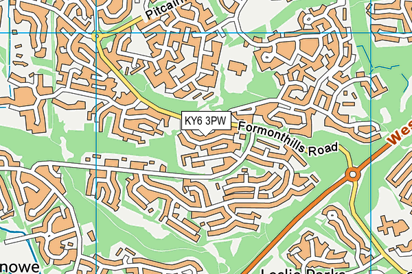 KY6 3PW map - OS VectorMap District (Ordnance Survey)