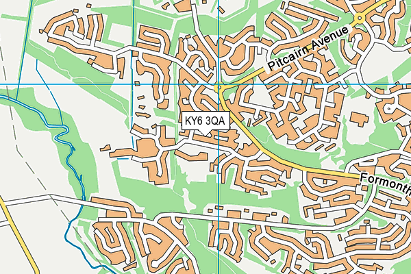 KY6 3QA map - OS VectorMap District (Ordnance Survey)