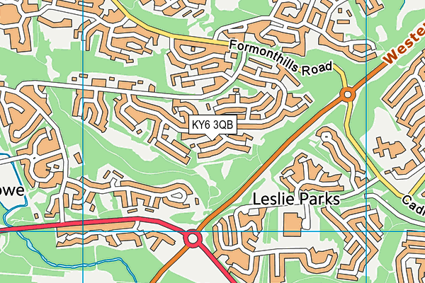 KY6 3QB map - OS VectorMap District (Ordnance Survey)