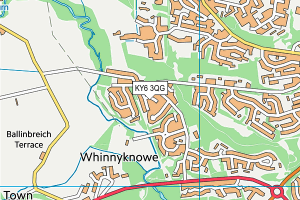 KY6 3QG map - OS VectorMap District (Ordnance Survey)