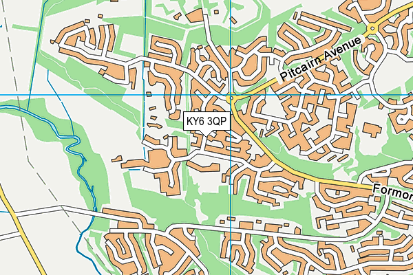 KY6 3QP map - OS VectorMap District (Ordnance Survey)