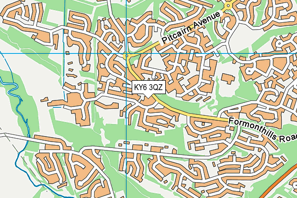 KY6 3QZ map - OS VectorMap District (Ordnance Survey)